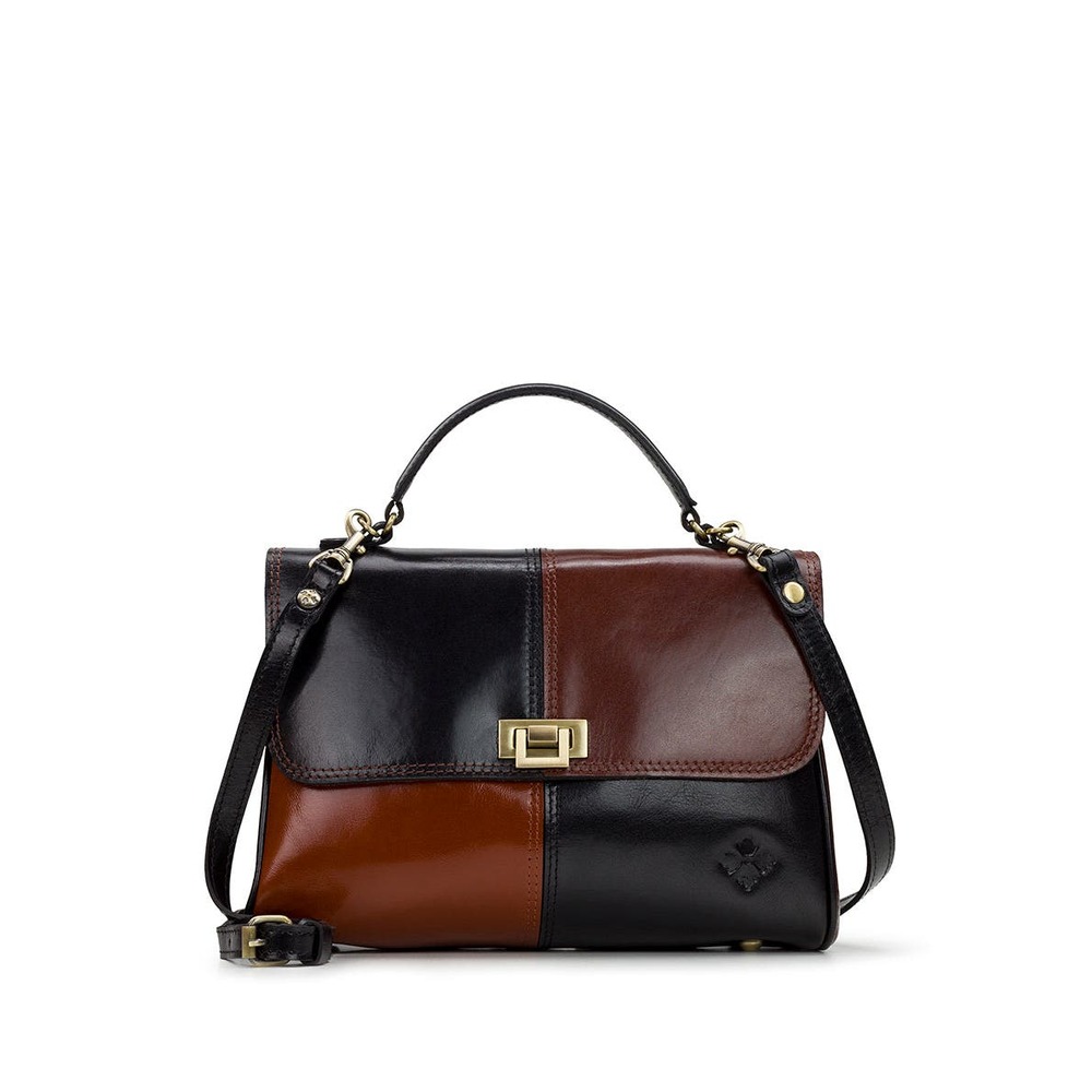 Patricia Nash Yokey Top Handle Colorblock Leather Purse NWT